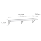 Prateleira Multiuso Branca Com Suporte | 100x20cm | Astra